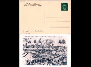 DR, ungebr. 8 Pf. Privatganzsachenkarte 300-Jahr-Feier Stralsund