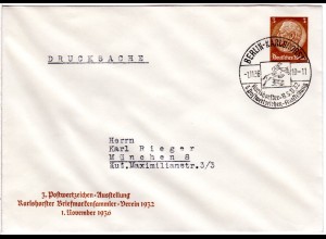 DR, gebr. 3 Pf Privatganzsache Umschlag Karlshorster Briefmarkensammler Verein