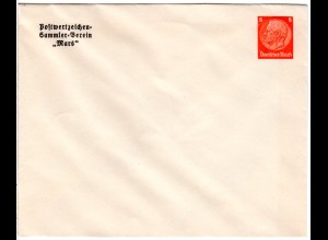 DR, ungebr. 8 Pf. Privatganzsache Umschlag Postwertzeichen-Sammler-Verein Mars