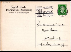 DR, gebr. 5 Pf. Privatganzsachenkarte Briefmarkenausstellung Berlin ohne Abb.