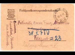Österreich 1915, Bahnpost-K1 Ausseee-Attnang-Puchheim auf Feldpostkarte 