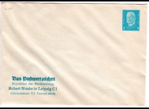 DR, ungebr. 4 Pf. Privatganzsache Umschlag Zeitung Das Postwertzeichen R.Noske