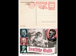 DR 1936, AFS Olympia-Postwertzeichen Ausstellung Dresden auf offizieller Karte