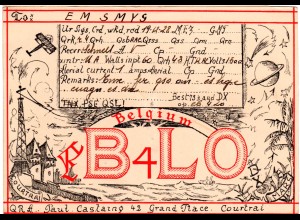Belgien 1928, attraktive Radio Funk Karte v. Courtrai m. attraktiver Abbildung