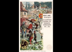 Württemberg 1901, 5 Pf. Privatganzsache Jubiläum der Stuttgarter Schützengilde