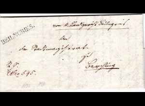 Bayern 1834, L1 Beilngries klar auf Brief n. Berching