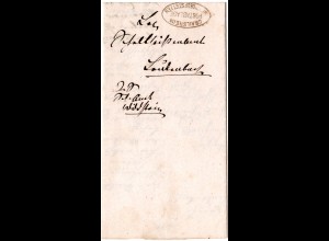 Württemberg 1870, Postablage UNTERDEUFSTETTEN (Crailsheim) auf Brief v Wildstein