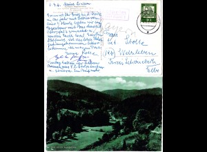 BRD 1962, Landpost Stpl. 13a THALHEIM über Lauf (Pegnitz) 2 auf sw-AK m. 10 Pf