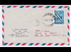 Argentinien 1965, Segelflug Brief Tandil -Mar del Plata. #2392