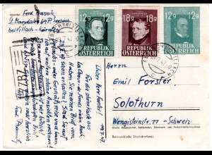 1947, 12+18 G. auf 12 G. Ganzsache v. Seebach b. Villach m. Zensur i.d. Schweiz