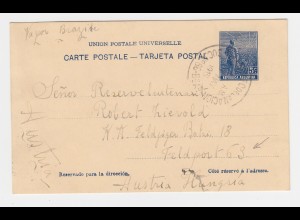 Argentinien 1915, Ganzsache v. Buenos Aires an Österreich Feldpost 63 Adresse