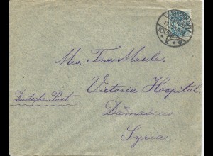 Dänemark 1903, 20 öre auf Brief via Constantinopel n. Syrien. Destination!
