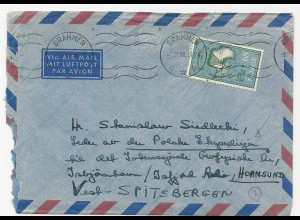 Norwegen 1958, Polar Brief v. Drammen a.d. Leiter d. Polen Expedition Sptzbergen