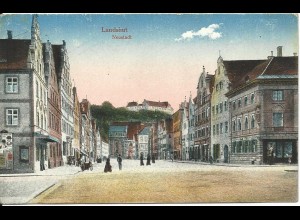 Landshut Neustadt, 1918 gebr. AK m. Personen