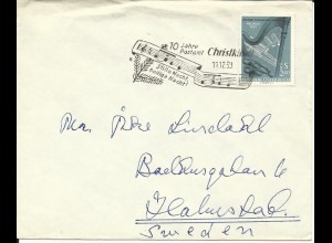 Österreich Christkindl SoStpl. 1959 auf Brief m. 2,40 S. n. Schweden