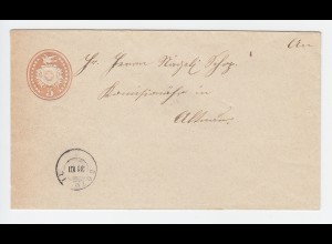 Schweiz 1870, Zwerg Stpl. DOZWEIL (Dozwil) auf 5 C. Ganzsache Brief