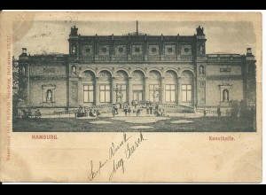 Hamburg Kunsthalle, 1899 gebr. sw AK 