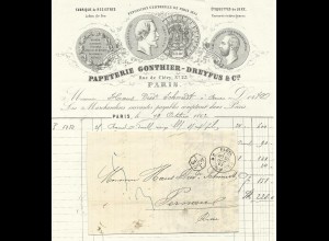 Frankreich 1862, Vertragsstpl. "F.33" auf Porto Brief v. Paris n. Russland