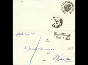 DR, Klaucke Nr.108 "Ausg. Münster No.3" rs. auf Brief v. Burgsteinfurt 