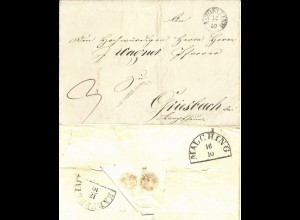 Bayern , Fingerhut Stpl. ALTÖTTING auf Porto Brief n. Griesbach b. Karpfheim