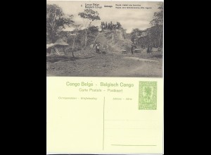 Belgisch Kongo, ungebr. Bild Ganzsache m. Termiten -Bau. Thema Insekten. #2043