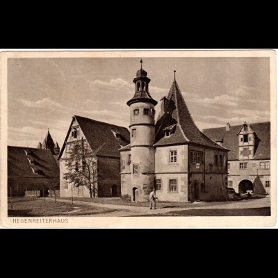 Rothenburg, 1917 per Feldpost m. Bayern K.B. Bahnpost R-Steinach gebr. sw-AK