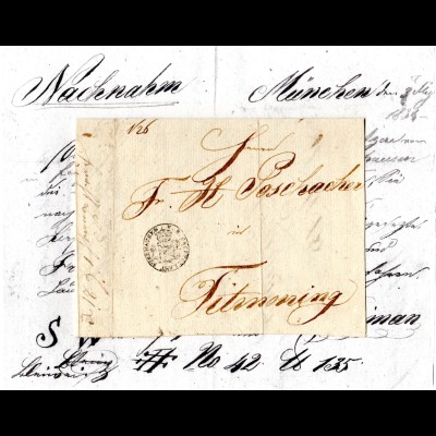 Bayern 1834, Fuhrmannsbrief v. München n. Tittmoning