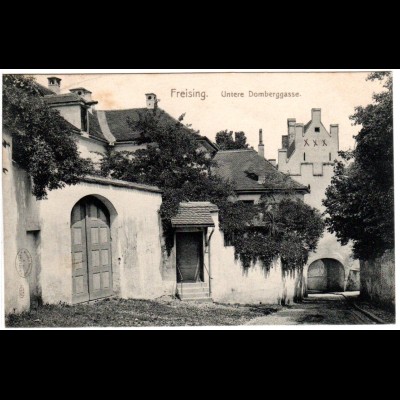 Freising, Untere Domberggasse, 1907 gebr. sw-AK