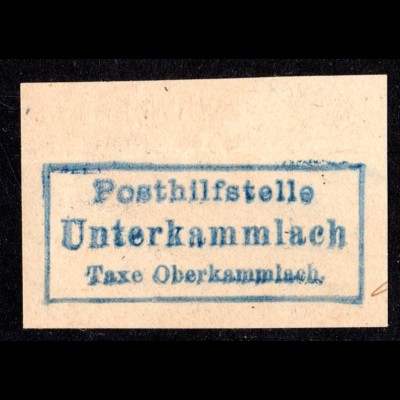 Bayern, Briefstück m. R3 Posthilfstelle UNTERKAMMLACH Taxe OBERKAMMLACH.