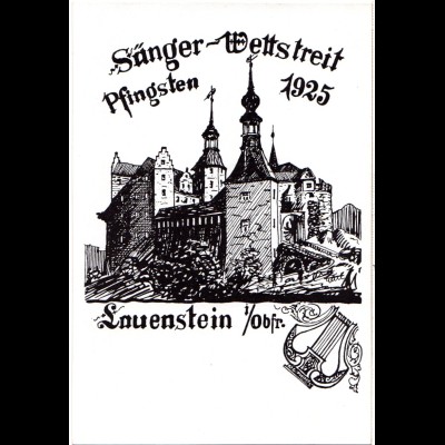 Gesangsverein Lauenstein, ungebr. sw- Ereignis AK Sänger-Wettstreit 1925