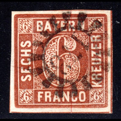 Bayern 4 II1, allseits breitrandige 6 Kr. m. MR 128 (Hessenthal/Fichtelberg)