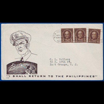 Philippinen 1945, US-Propaganda-Umschlag. #S411