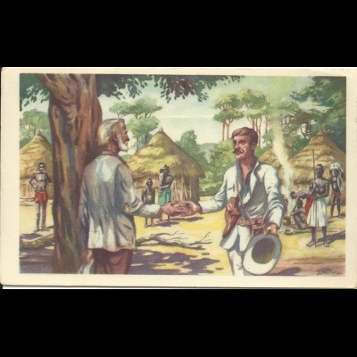 Ostafrika,Treffen Livingstone u. Stanley in Ujiji, Expedition Sammelbild. #1661