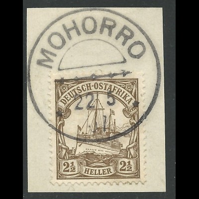DOA 30 I, 2 1/2 H. auf Briefstück m. Stpl. MOHORRO. 