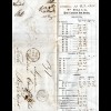 GB 1851, Brief v. London m. gedruckter Preisliste n. Roveredo Österreich