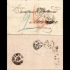 Sachsen 1859, K2 LEIPZIG auf Porto Brief via Taxis u. Baden Bahnpost i.d Schweiz