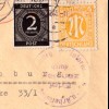 Bayern 1947/48, 2 versch. Lager MOOSBURG Zensuren auf Karte u. Brief Vorderseite
