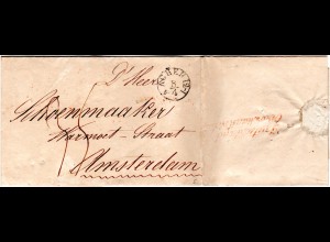 Preussen 1836, Kl. K1 AACHEN auf Porto Brief i.d. NL