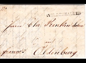Oldenburg 1845, L1 WILDESHAUSEN auf Franko Brief