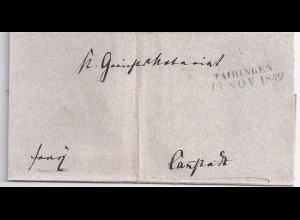 Württemberg 1849, L2 Vaihingen u. innen K2 Cannstatt, 2x verwendeter Brief. #950