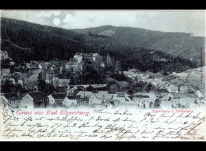 Gruss aus Bad Elgersburg, 1898 gebr. Mondschein-AK 