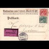 DR 1906, 5+10 Pf auf Nachnahme Karte Pferdezucht Verein Astfeld (Braunschweig)