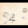 Schweiz 1926, 1 Fr. auf Reko Luftpost Brief Zürich - Griechenland. Afrikaflug