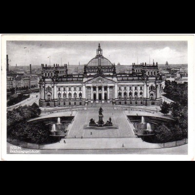 Berlin, altes Reichstagsgebäude, 1936 gebr. sw-AK