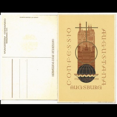 Augsburg, 400 Jahrfeier Confessio Augustana, ungebr. Ereignis AK. #1870
