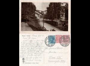 Italien, Mendel Mendola, 1923 m. Bahnpost gebr. sw-AK