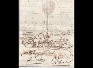 Bayern 1802, V. PASSAU, selt. L1 auf Brief n. Österreich (Feuser 300.-) #1559