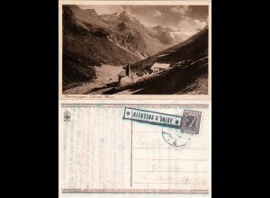 Österreich 1925, Praxmar sw-AK m. 7 Gr. u. Posthilfstellen-R1 GRIES, P. SELLRAIN