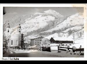 Österreich, Brixen i. Tirol, gebr. sw Winter-AK