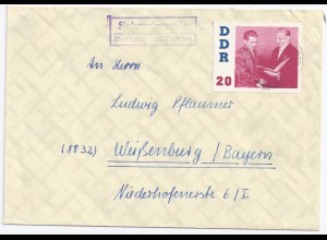 DDR 1960, Schmalzerode ü. Lutherstadt Eisleben, Brief m. Landpoststellen.. #1386